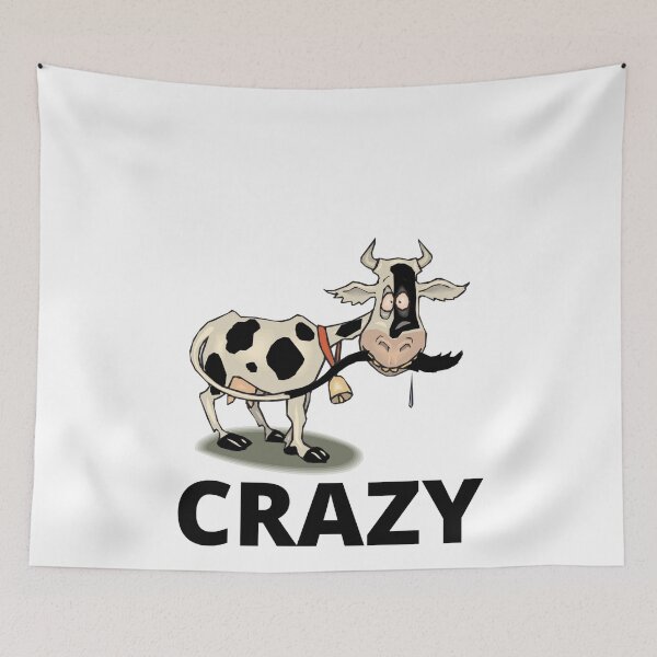 Item preview, Funny Crazy Cow Design designed and sold by FLUMPYFINGERS.