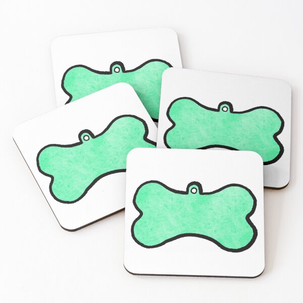 Item preview, Green, dog name tag designed and sold by Lena Gripp.