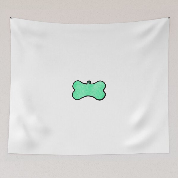 Item preview, Green, dog name tag designed and sold by Lena Gripp.
