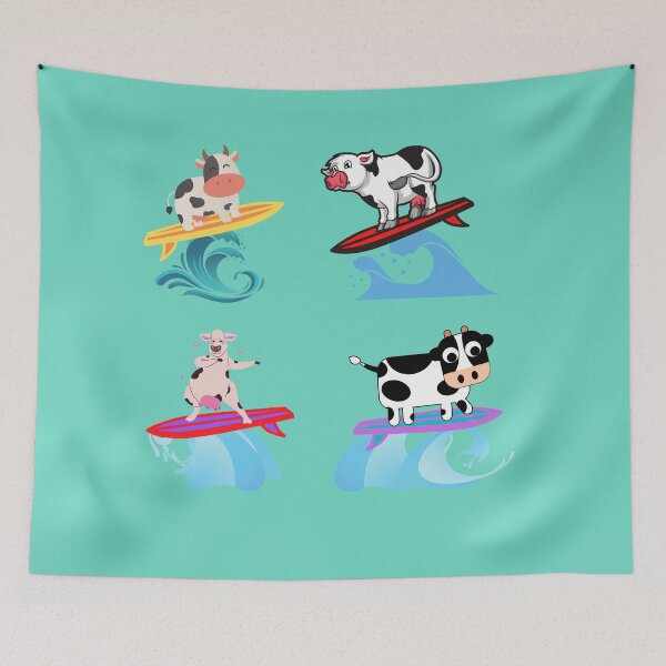 Item preview, Smiling Surfing Cows | Bizarre Surfers Pack 11 designed and sold by SerendipityNow.