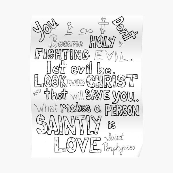 Words of St Porphyrios Poster