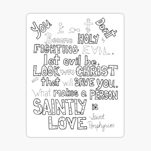 Words of St Porphyrios Sticker