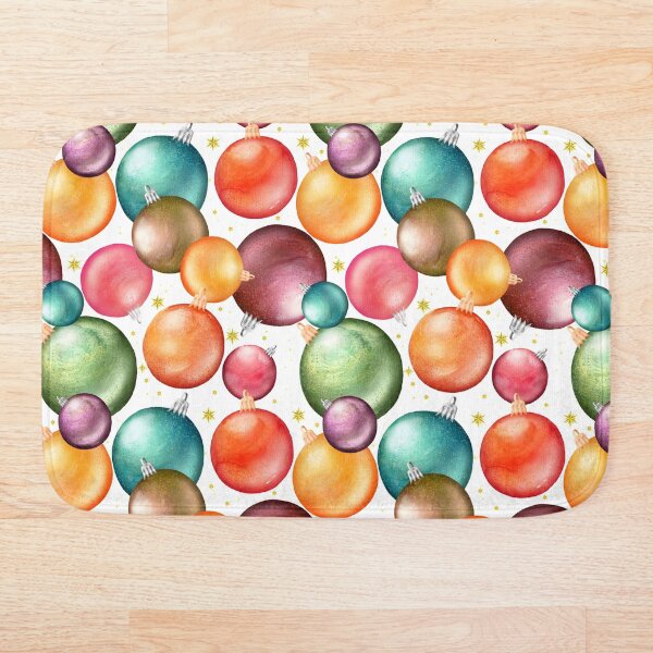 Item preview, Multicolored Christmas Balls Pattern designed and sold by ViridianWonders.