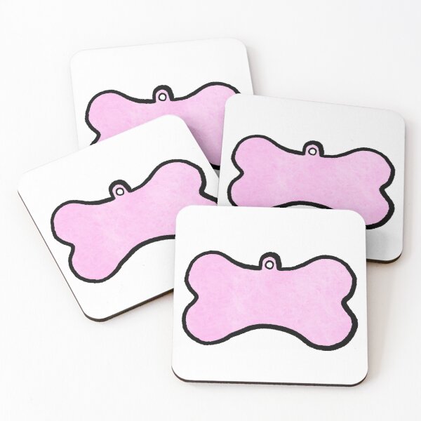 Item preview, Pink, dog name tag designed and sold by Lena Gripp.