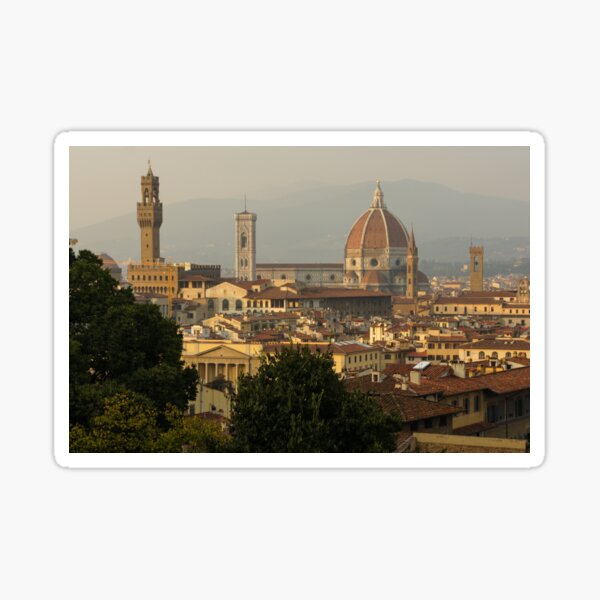 Hot Summer Afternoon in Florence Italy Sticker