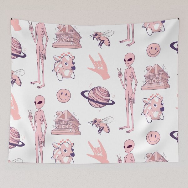 Item preview, Aesthetic Coral Red Sticker Pack Pastel Goth designed and sold by illhustration.