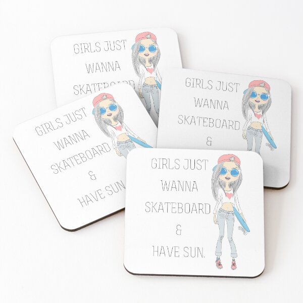 Item preview, Girls just wanna skateboard and have sun - fun Boy Extreme American Love Finger Usa Novelty Boarding Trick Tour designed and sold by CJCTEES.