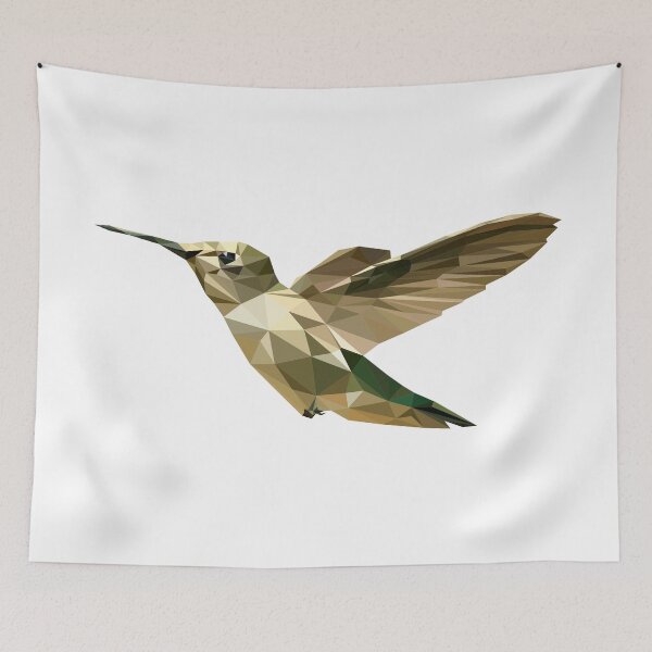Item preview, Geometric green hummingbird designed and sold by Vectoraw.
