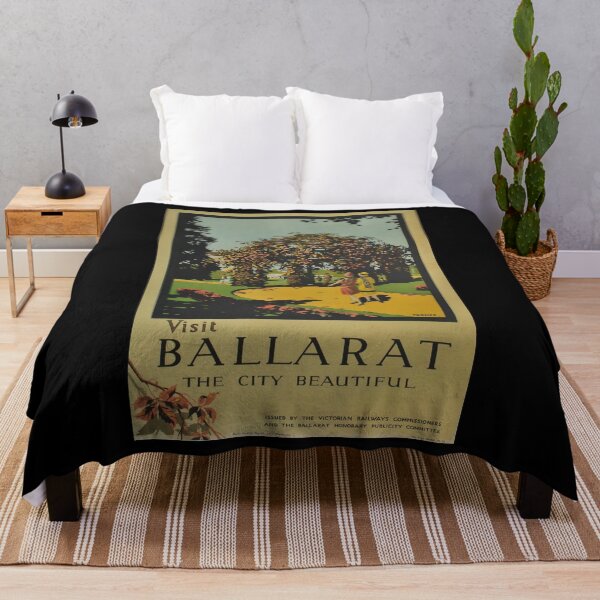Item preview, retro classic Visit Ballarat poster designed and sold by CorasPosters.