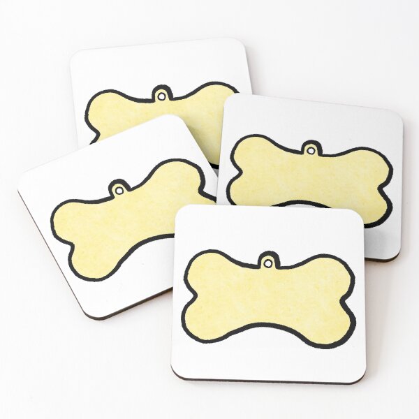 Item preview, Yellow, dog name tag designed and sold by Lena Gripp.