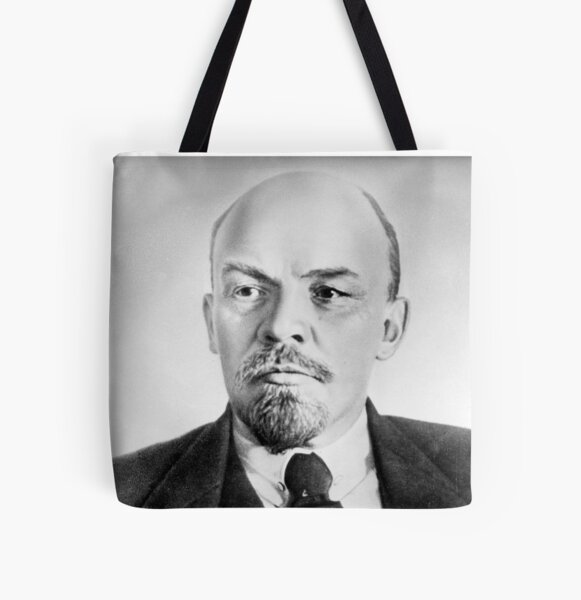 Vladimir Lenin. Vladimir Ilyich Ulyanov, better known by his alias Lenin, was a Russian revolutionary, politician, and political theorist. All Over Print Tote Bag