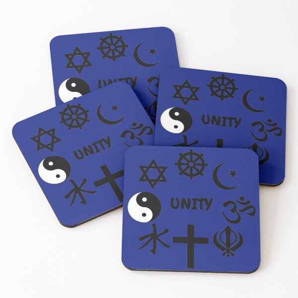 Item preview, Unity Of Religion Black Clipart Symbols In Blue designed and sold by LuckyKermit.
