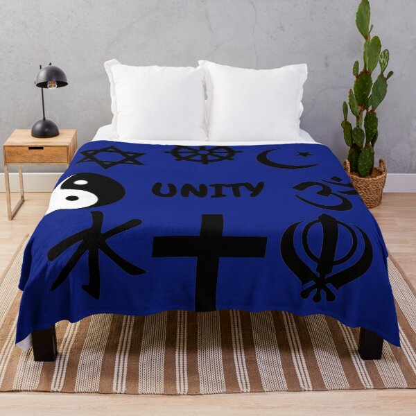 Item preview, Unity Of Religion Black Clipart Symbols In Blue designed and sold by LuckyKermit.