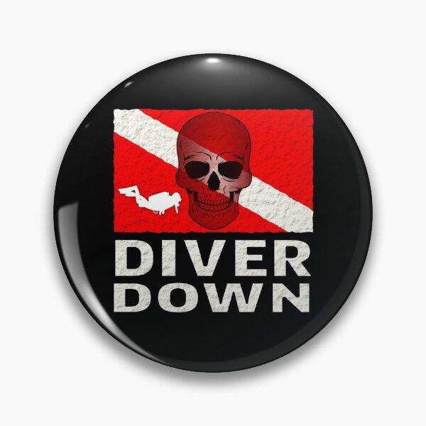 Item preview, Scuba Diver Skull Diver Down Flag Design designed and sold by Midlife50.