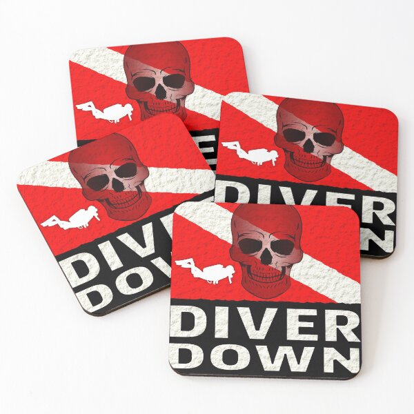 Item preview, Scuba Diver Skull Diver Down Flag Design designed and sold by Midlife50.