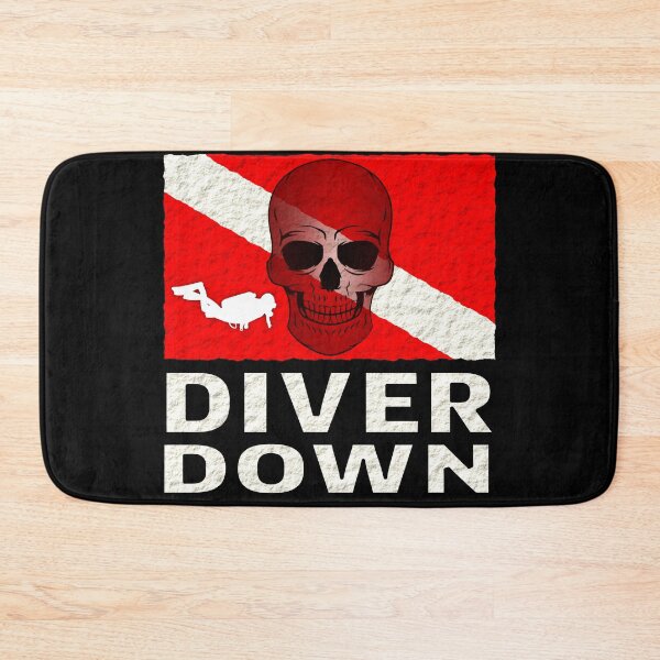 Item preview, Scuba Diver Skull Diver Down Flag Design designed and sold by Midlife50.