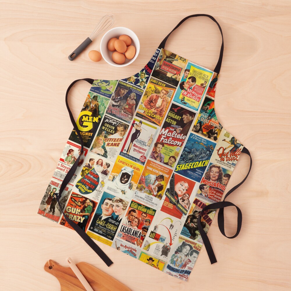 Classic Movie Poster Collage Apron