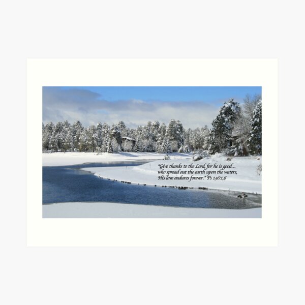 Lake Elaine with verse - From ccnow.info Art Print