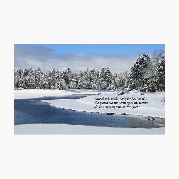 Lake Elaine with verse - From ccnow.info Photographic Print