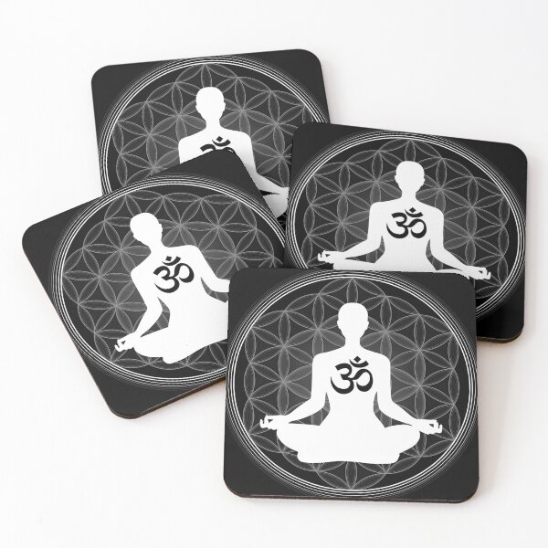 Item preview, Meditation, om and the flower of life designed and sold by Ashtangayogairl.