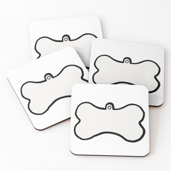 Item preview, White, dog name tag designed and sold by Lena Gripp.