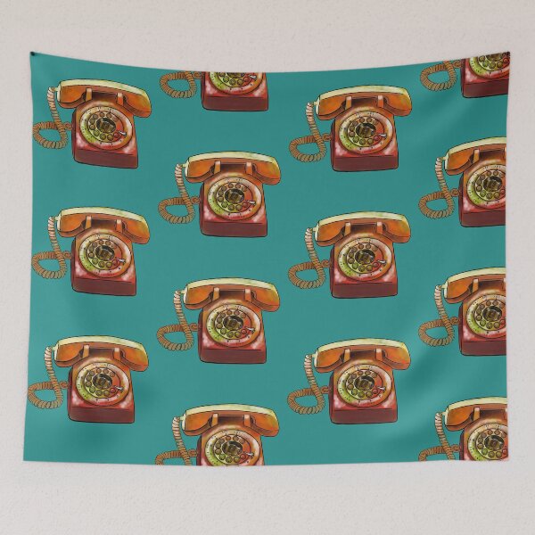 Item preview, Retro rotary old school telephone designed and sold by Createartforfun.