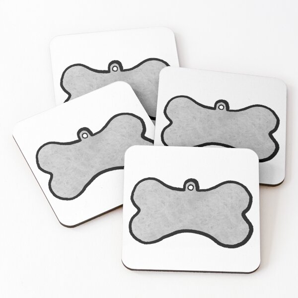 Item preview, Gray, dog name tag designed and sold by Lena Gripp.