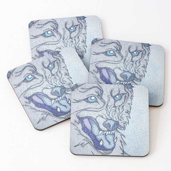 Item preview, BLUE ANGRY WOLF designed and sold by Thebluewolfart.