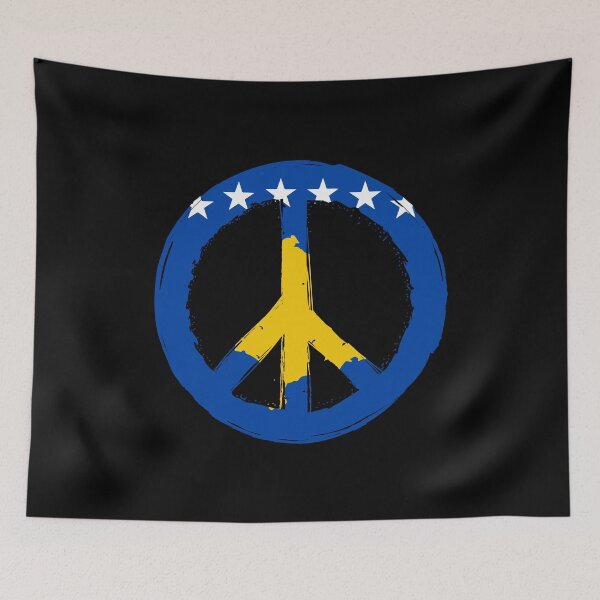 Item preview, Peace Kosovo flag gift idea Pristina designed and sold by Nessshirts.
