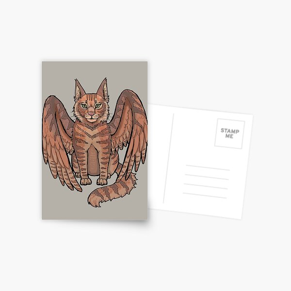 Winged Cat Postcard