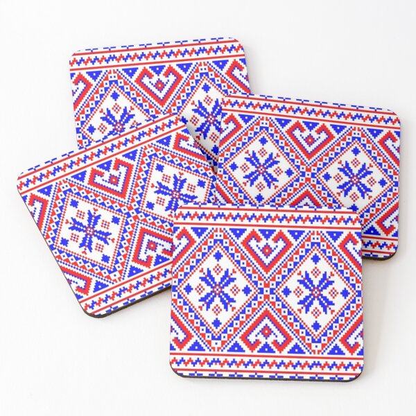 Item preview, ★ FAUX KNIT AZTEC Red+Blue Pattern ★ designed and sold by CreativeTigers.
