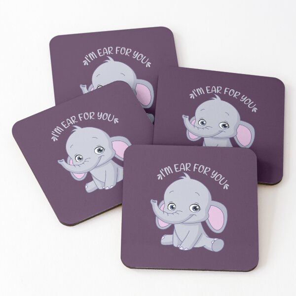Item preview, Im ear for you Kawaii elephant designed and sold by KawaiiPark.