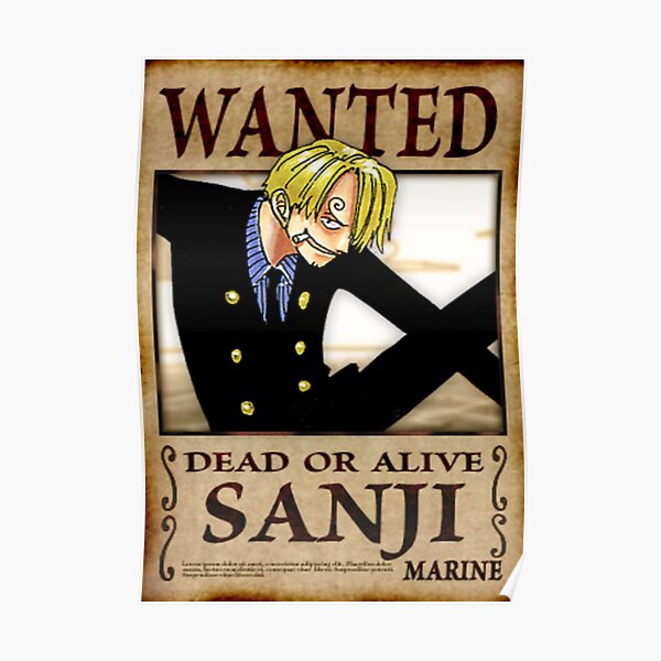 Sanji Wanted Gifts Merchandise Redbubble