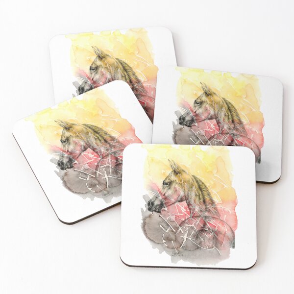 Item preview, Cool horse looking over in watercolour and graphite  designed and sold by GJ Art Studios.