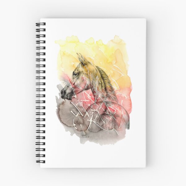 Item preview, Cool horse looking over in watercolour and graphite  designed and sold by GJ Art Studios.