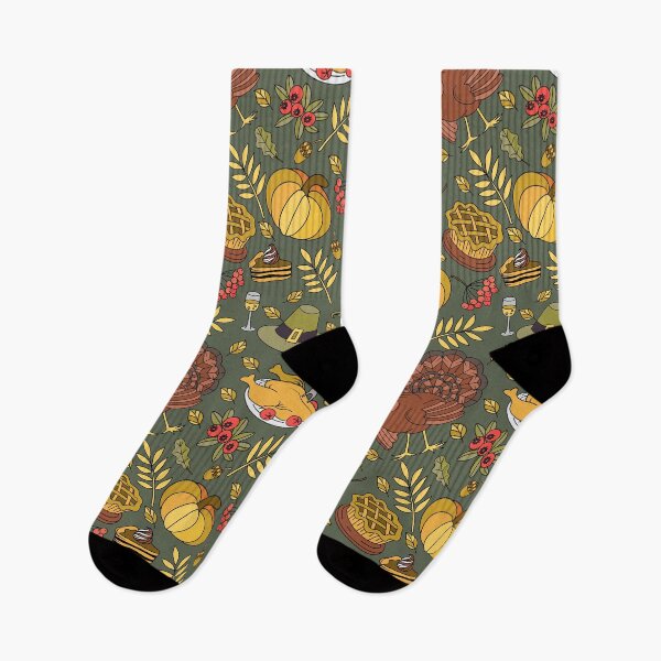 Item preview, Thanksgiving Themed Design with Turkey, Pie, Pumpkin, Corn and More Fall Autumn designed and sold by Claudia Harbaugh.