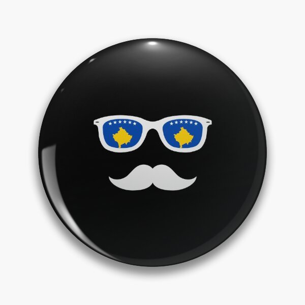 Item preview, Mister Kosovo with glasses Kosovo flag gift designed and sold by Nessshirts.