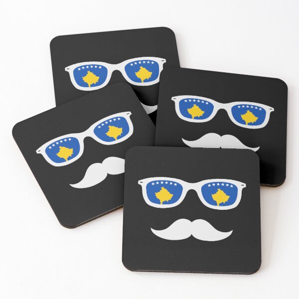 Item preview, Mister Kosovo with glasses Kosovo flag gift designed and sold by Nessshirts.