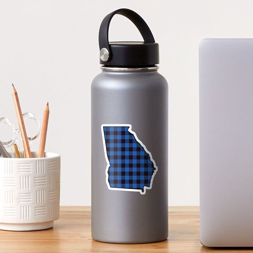 Georgia In Blue Plaid Sticker