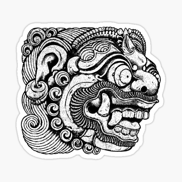 Item preview, Bali guardian black designed and sold by MiryamsArtWork.