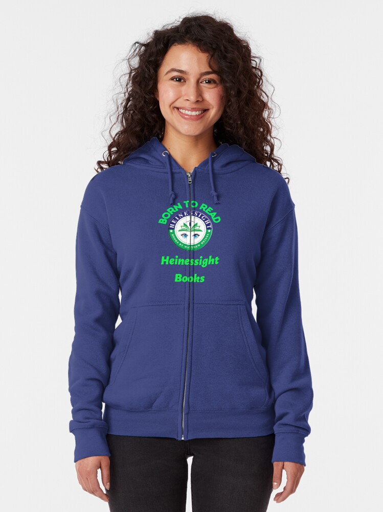 Alternate view of Heinessight Bookstore Logos for Book Lovers and Lovers Alike Zipped Hoodie