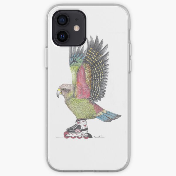 Kea Parrot on Inline skates iPhone Soft Case