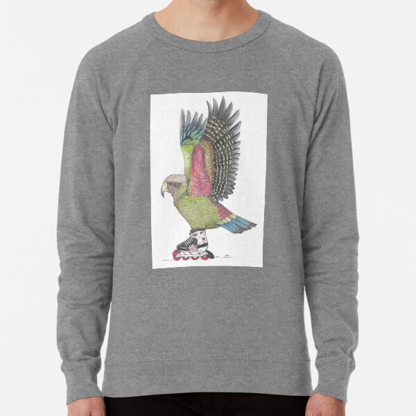 Kea Parrot on Inline skates Lightweight Sweatshirt