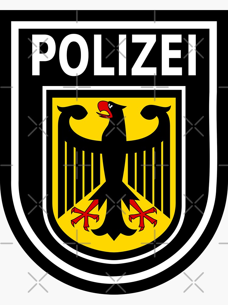 Aufkleber Polizei, deutsche Polizei 