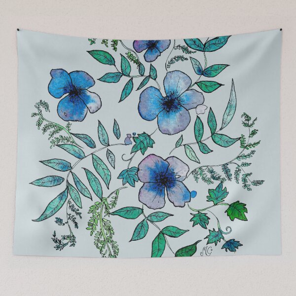 Item preview, Bunch of flowers and ferns designed and sold by María Casas Watercolour Designs.