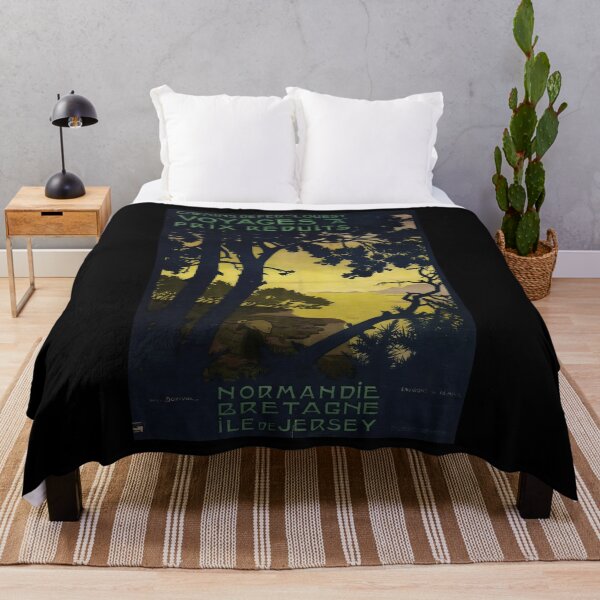 Item preview, retro classic OUEST Bretagne Normandie poster designed and sold by CorasPosters.