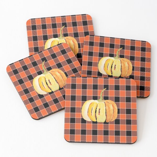 Aperçu de l'œuvre ★ Motif de citrouille à carreaux COSY COUNTRY ★ créée et vendue par CreativeTigers.