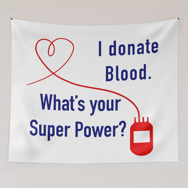 Item preview, I Donate Blood. What's Your Super Power? designed and sold by BlissTheory.