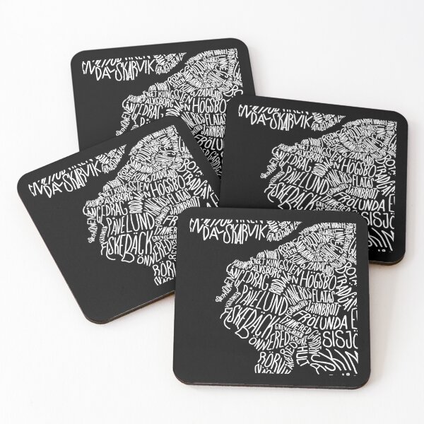 Item preview, Typographic Map of Western Gothenburg designed and sold by sarkobang.