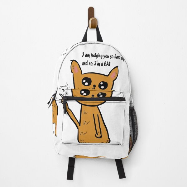 Item preview, Funny Cat Design | Cat Products | Humorous Cat Products | "I'm judging you so hard right now. and no, I'm a CAT" | designed and sold by Jeleedesigns.